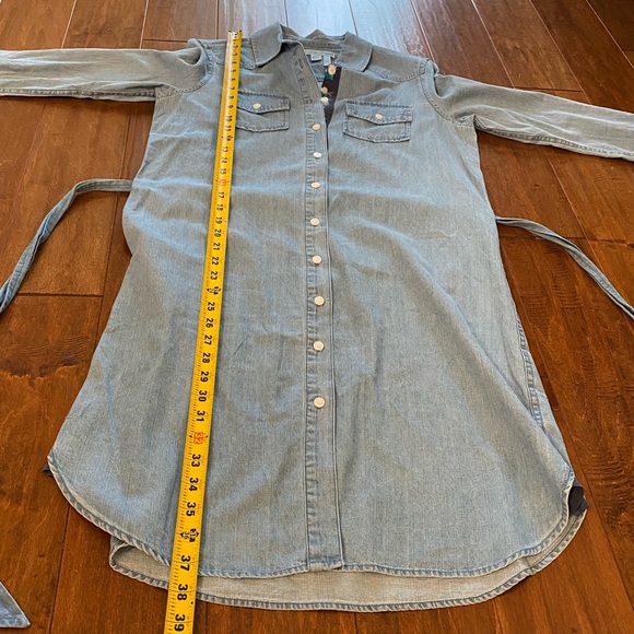 Draper James Chambray Denim Shirt Dress Sz 4 - Picture 11 of 16